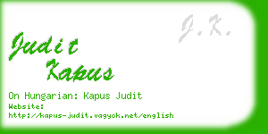 judit kapus business card